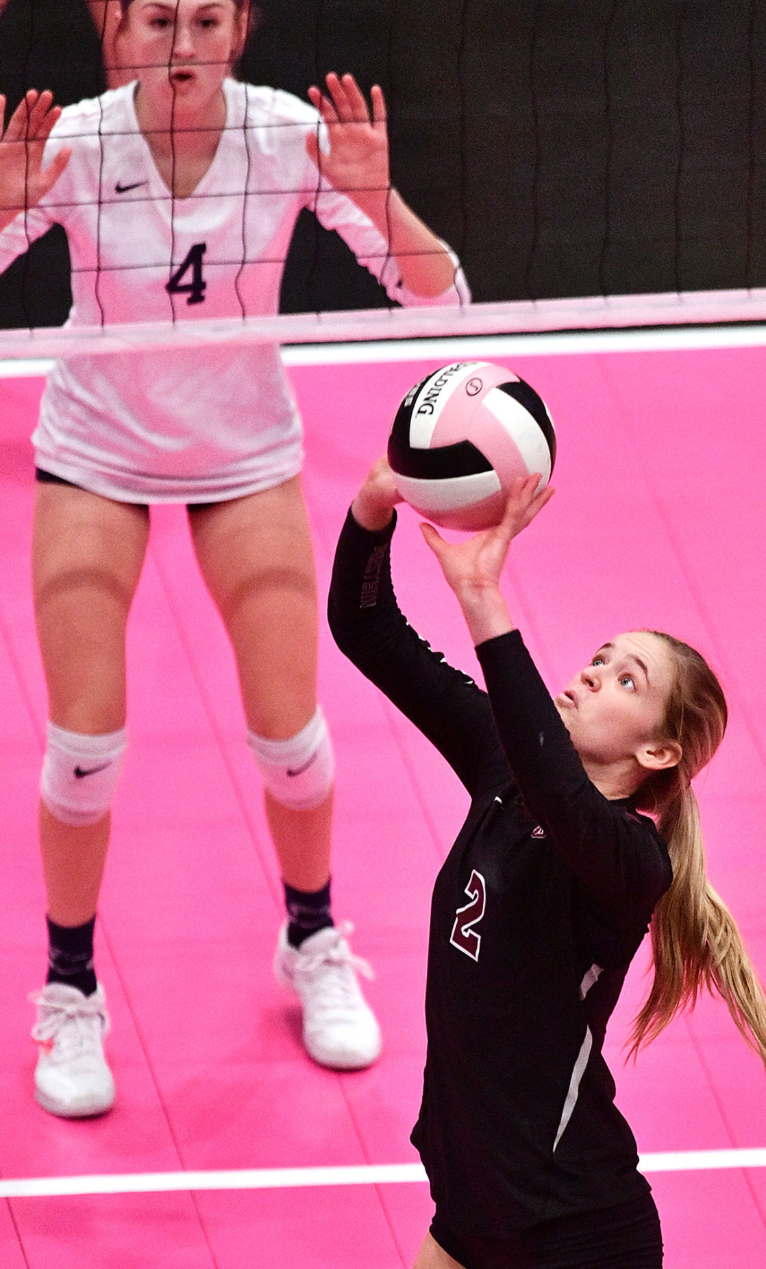 Western Christian vs Hudson state volleyball